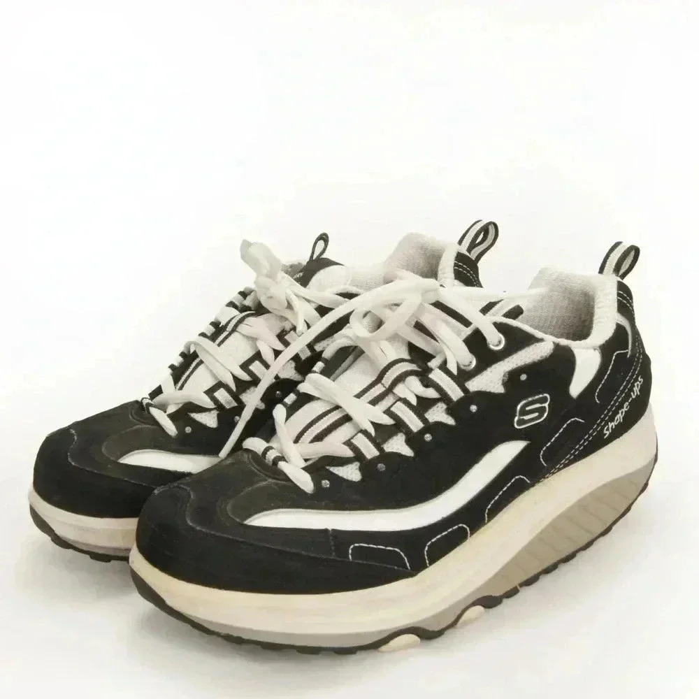 Sketchers Y2K 90s Style Black White Raver Platform Sneaker Shoes